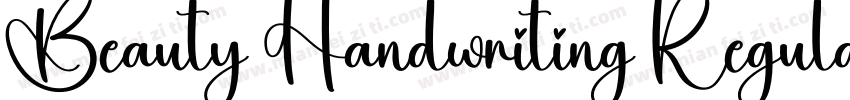 Beauty Handwriting Regular字体转换